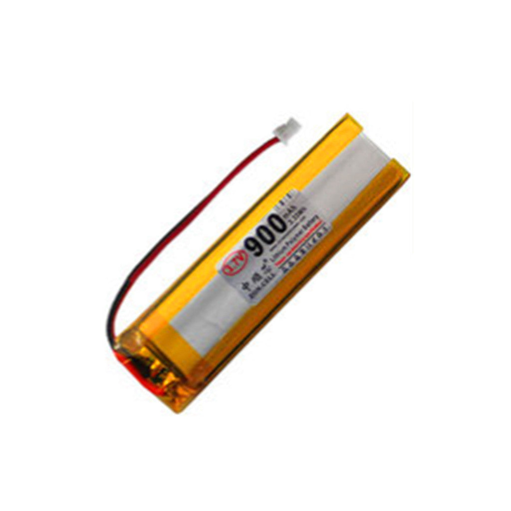 2 baterías de polímero de litio 701658 de 3,7 V, con enchufe inverso ZH1.25 y 900 mAh