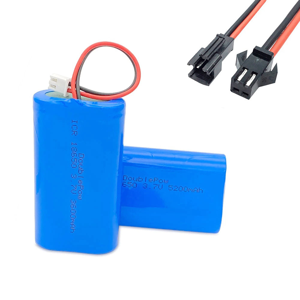 3.7V 18650 5200mAh Lithium Battery Packs Fishing LED Light Bluetooth Speaker XH-2P Plug