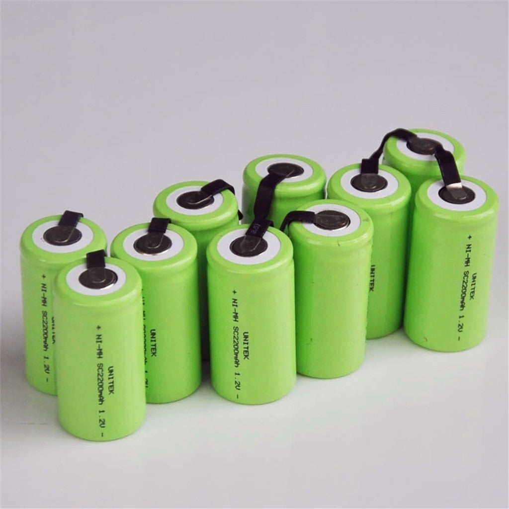 5個セット 2200mAh 1.2V SC Ni-Mh バッテリー サブCバッテリー 電動ドリルドライバー Makita Bosch Dewalt Hitachi 用