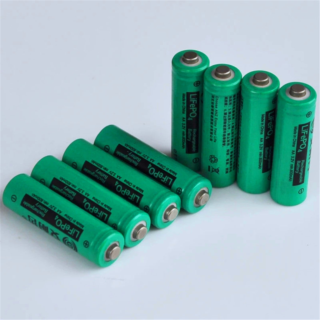 4 piezas IFR 3,2 V LiFePo4 AA 600 mAh 14500 Batería de iones de litio recargable