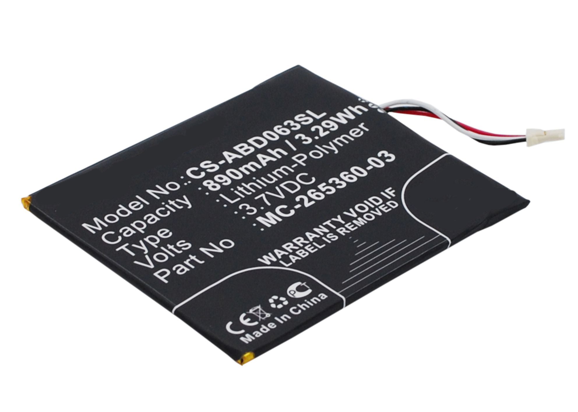 Batería de polímero de litio para lector de libros electrónicos Kindle 499 558 de séptima generación, Kindle 8, Kindle X SY69JL WP63GW, 3,7 V, 890 mAh