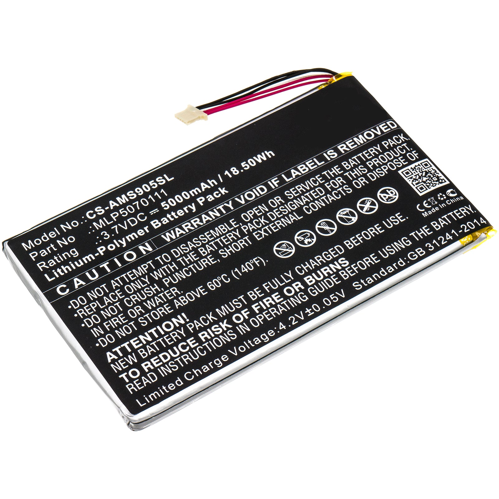 Batterie de scanner de diagnostic 3,7 V 5000 mAh pour MK906 MP808 MP808TS MS905 MS906 MS906CV MY905 TS608 Li-Polymère