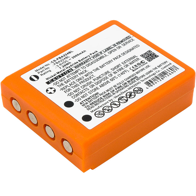 3.6V 2000mAh Kraan afstandsbediening batterij voor Radiomatic Patrol D, Radiomatic Quadrix, Radiomatic Vector Pro Ni-MH