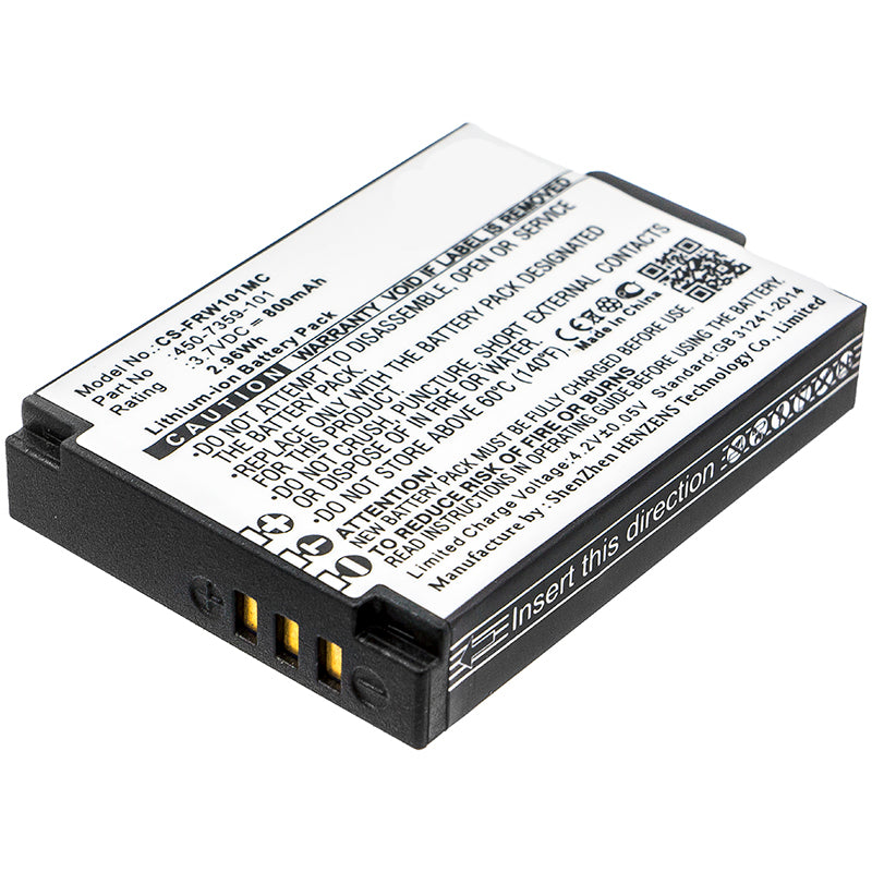 3.7V 800mAh Camera battery for FR Wearable Lifestyle Li-ion
