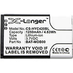 Captuvo SL42 SL62 및 SL22용 3.7V 1250mAh 바코드 스캐너 배터리 (리튬 이온)