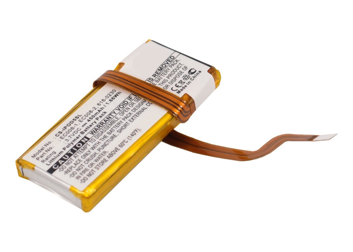 3.7V 450mAh メディアプレーヤーバッテリー iPod G5 30GB MA253 iPod U2 30GB MA452 iPod U2 30GB MA664 iPOD Video 30GB Li-Polymer