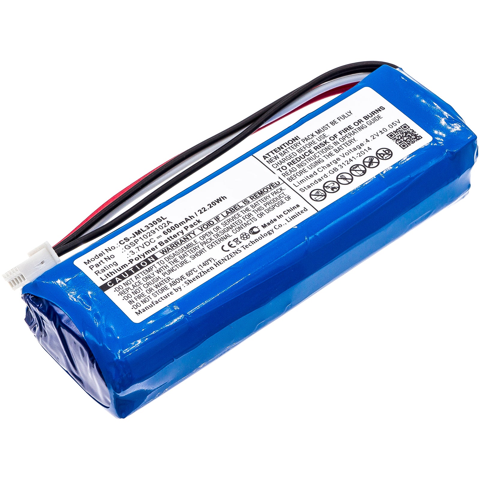 Batterie de haut-parleur 3,7 V 6000 mAh pour Charge 3 Li-Polymer