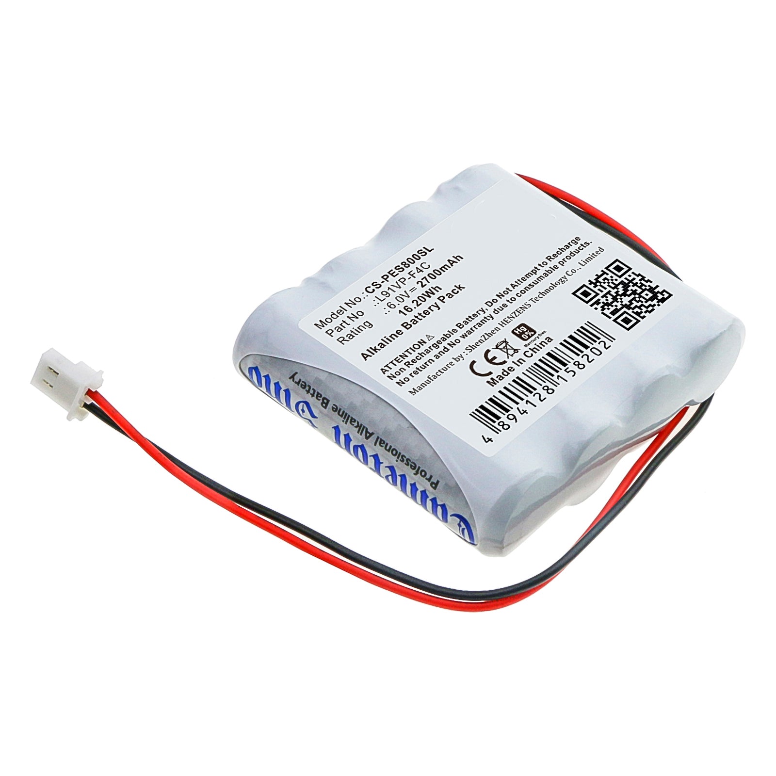 6.0V 2700mAh パーソナルケアバッテリー ES8 ハンドサニタイザーディスペンサー アルカリ性