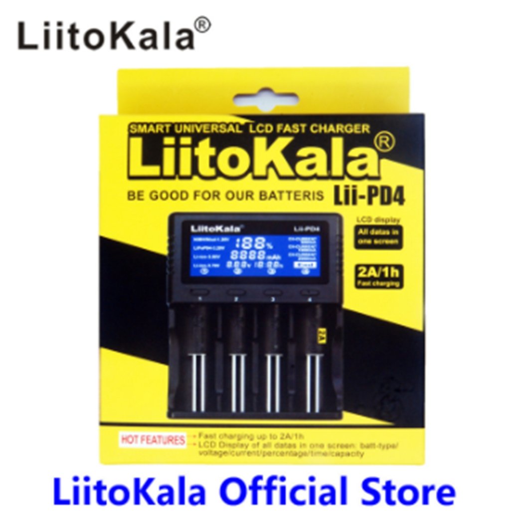 Liitokala Lii-100 Lii-202 Lii-402 Lii-PD4 LCD 스마트 배터리 충전기