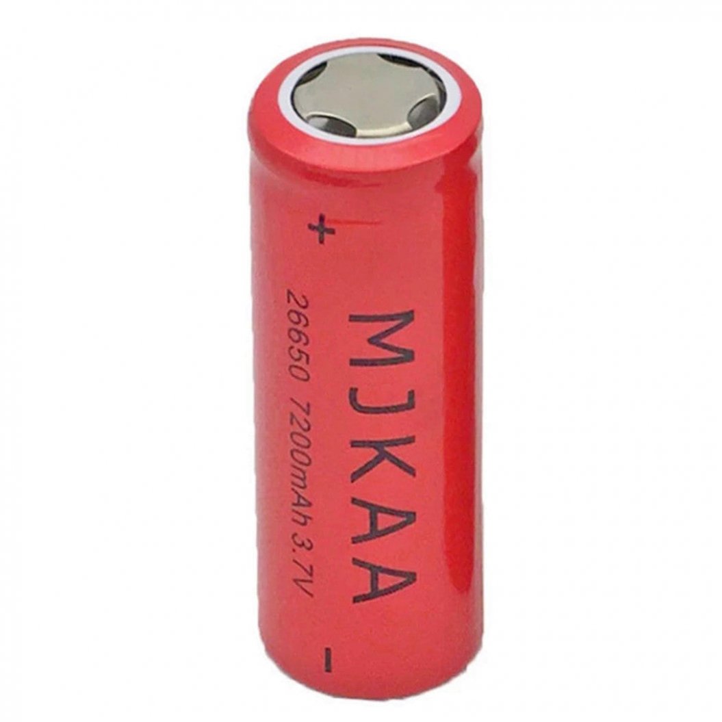 4PCS 26650 대용량 배터리 7200mAh 3.7V 26650 리튬이온 배터리 (새 제품, 플래시라이트용)