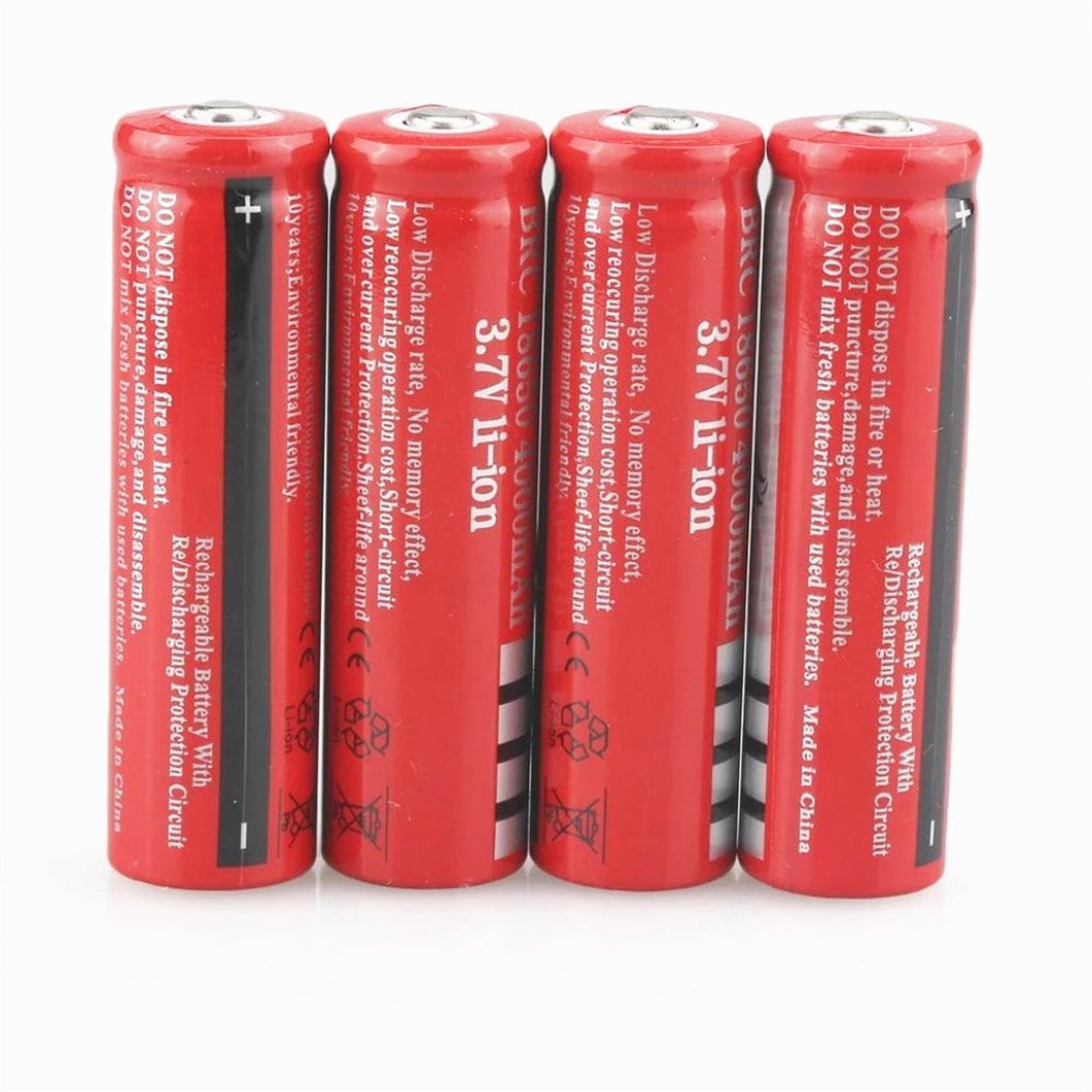 2個セット 3.7V 4000mAh Boruit 18650 充電式バッテリー(懐中電灯・ヘッドランプ対応)