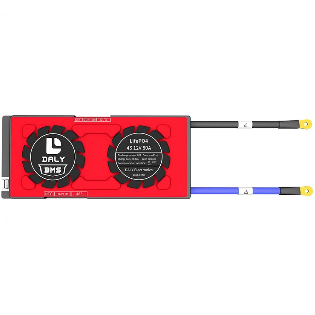 Daly BMS LiFePO4 BMS 4S 12V 80A Separate Lithium Battery BMS