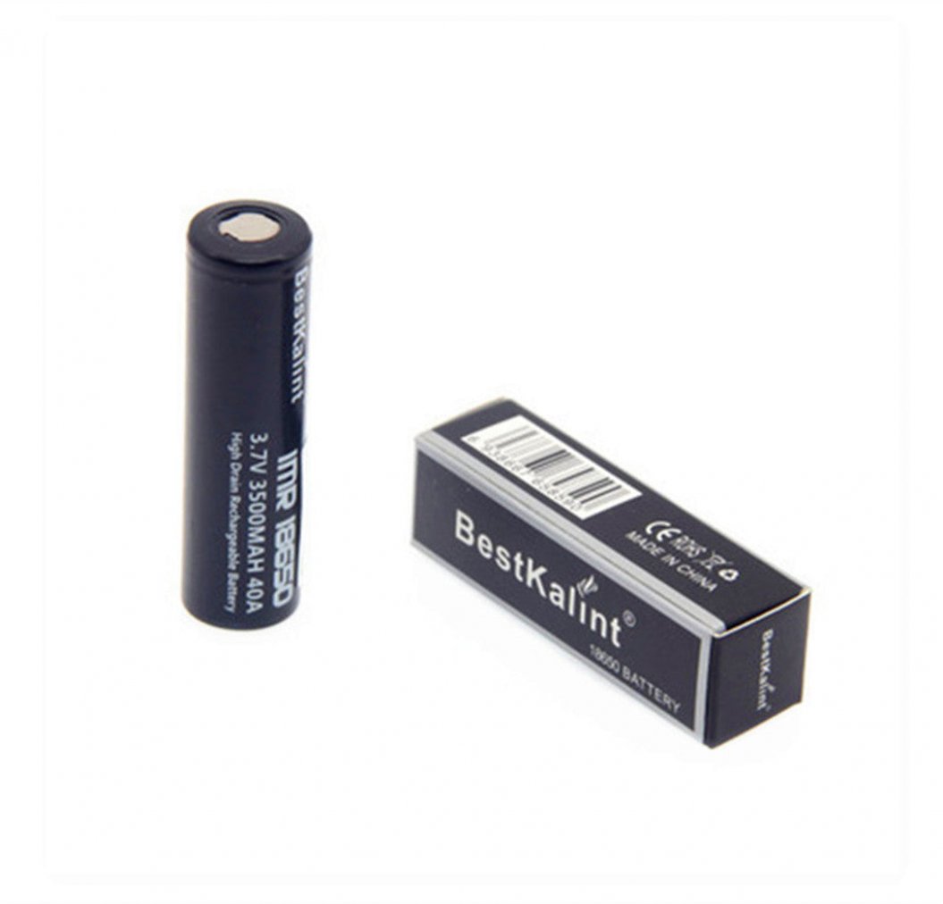 2 stuks IMR 18650 Batterij 3500 mAh 40A 3.7V Oplaadbare Batterijen met Vlakke Top voor Elektronische Sigaret