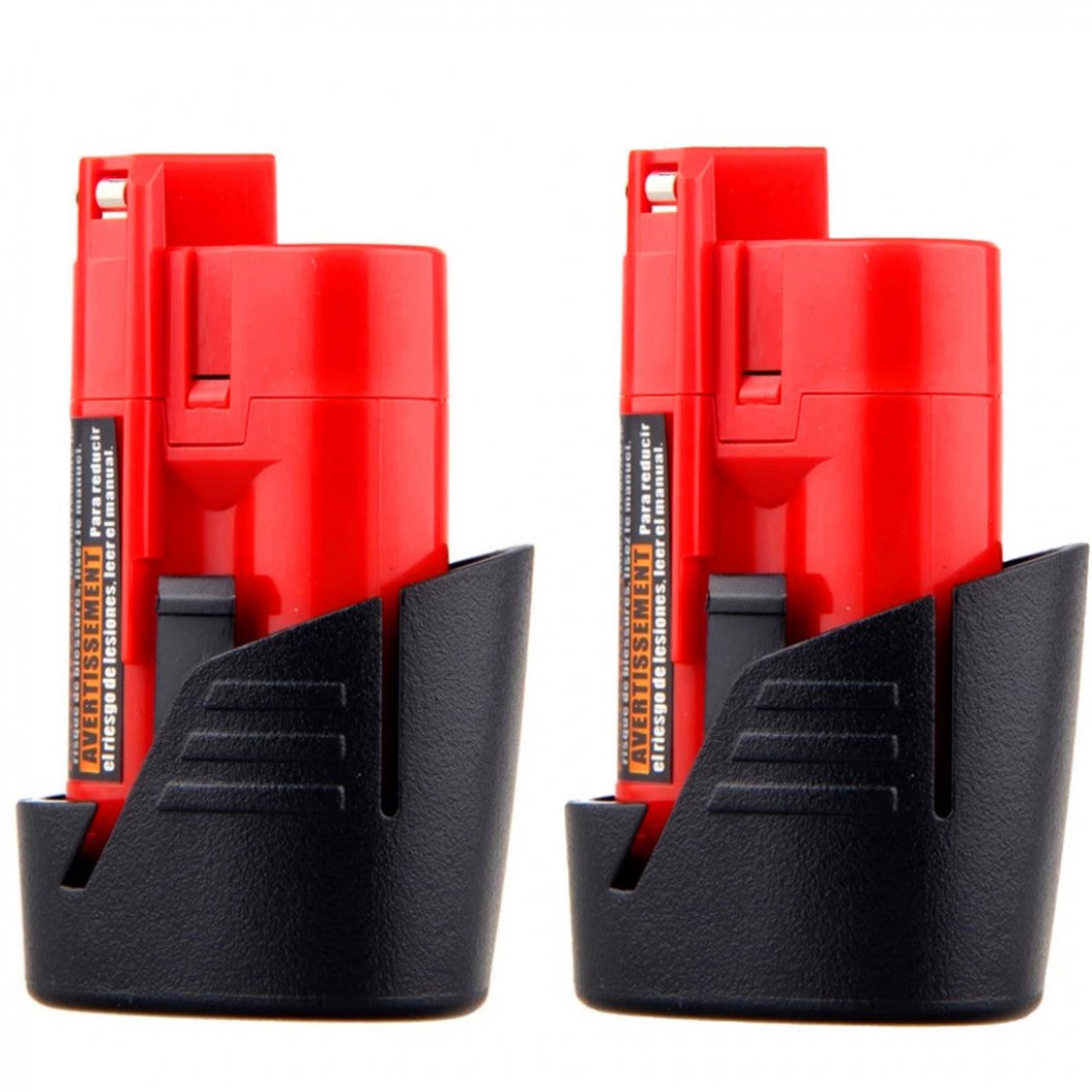 2x Batteries Li-Ion 12V 3000mAh pour Milwaukee M12 48-11-2401, 48-11-2402, 48-11-2420, 48-11-2430
