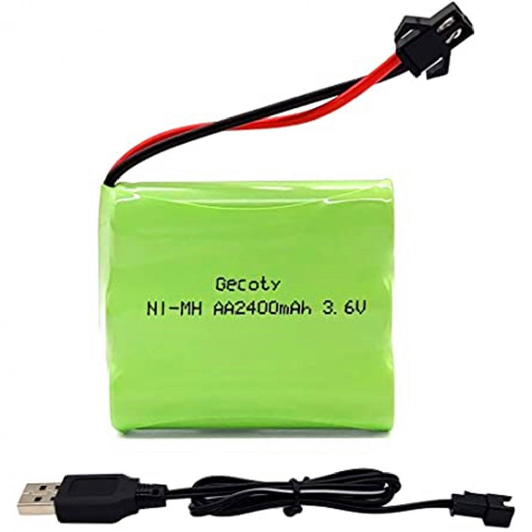 3.6V 배터리 팩 NI-MH AA 충전식 2400mAh 원격 제어 장난감용 배터리