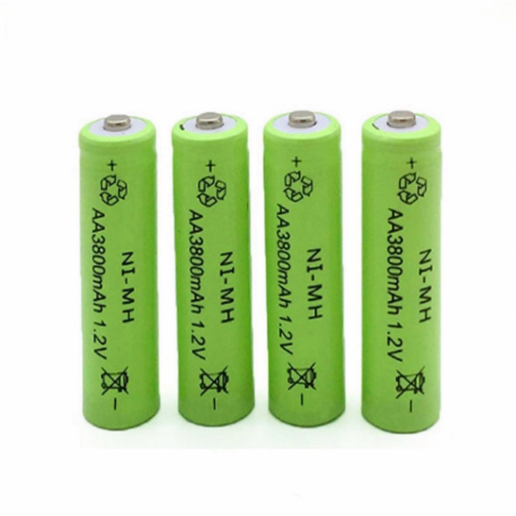 2개 1.2V 3800mAh AA 배터리 Ni-Mh 중성 배터리 카메라 리모컨 장난감 손전등용