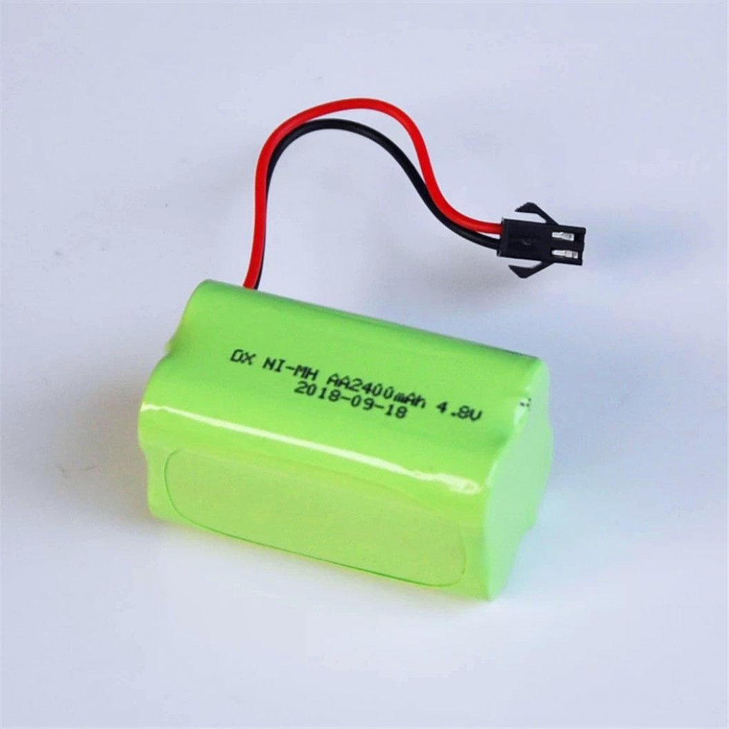 Bateria 4.8V 2400mAh Ni-MH AA para Carro de Controle Remoto, Helicóptero, Brinquedo, Luz LED e Telefone Sem Fio com Conector SM - B
