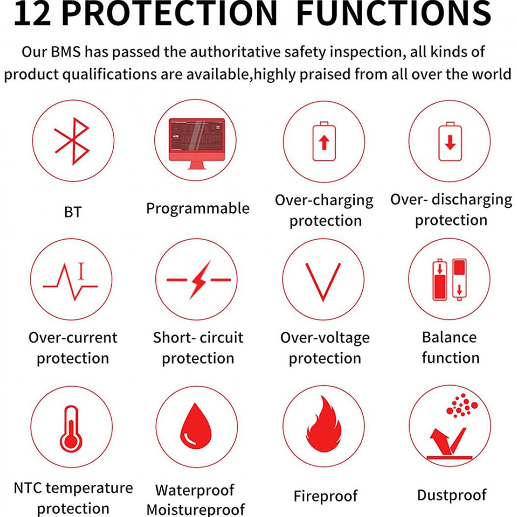 Daly Smart BMS Li-ion 3S 30A Bluetooth BMS Lithium Battery Protection Card 32130221