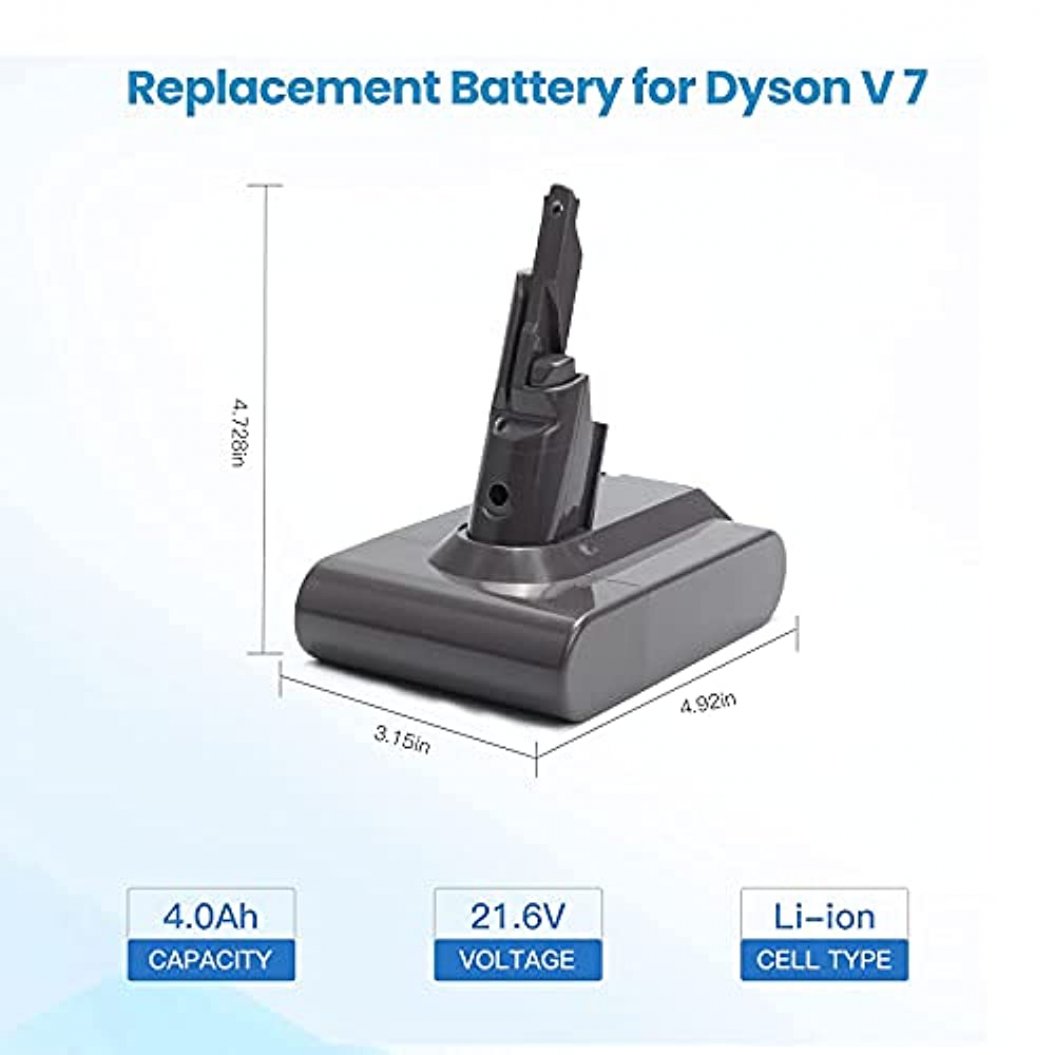 V7 모터헤드 동물 트리거 HEPA 자동차+보트 앱솔루트 핸드헬드 진공청소기와 호환되는 4.0Ah 21.6V 교체용 배터리