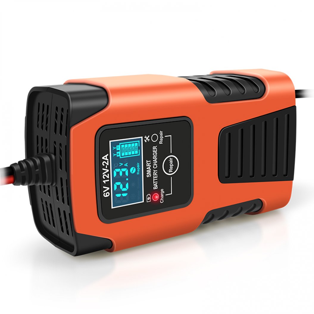 E-FAST Motorfietsaccu Lader 6V/12V Pedal Loodzuuraccu Lader