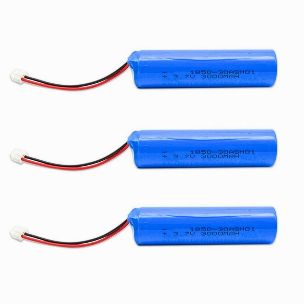 3PCS Li-Ion 18650 3.7V 3000mAh 배터리 18650 PCB 와이어 플러그 포함