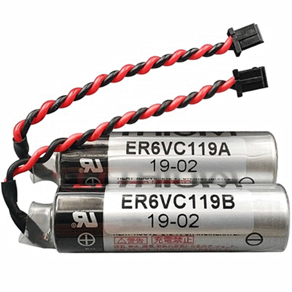Lot de 2 nouvelles batteries ER6V/3,6 V C119A/ER6VC119B pour système d'entraînement CNC Mitsubishi M70