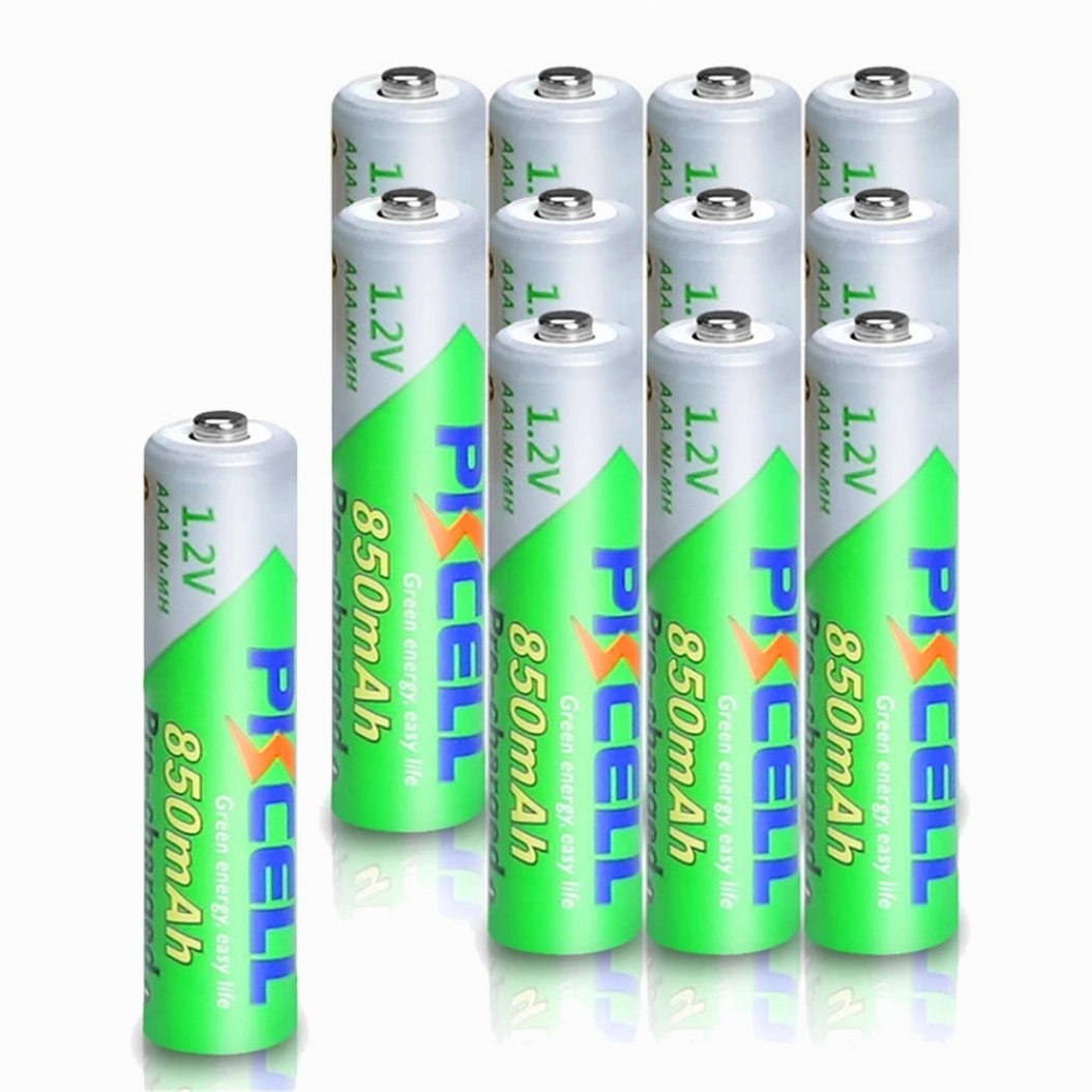 112 Peças Bateria AAA 850mAh 1.2V Ni-MH de Baixa Descarga Automática com Suporte para Caixa de Bateria AA/AAA