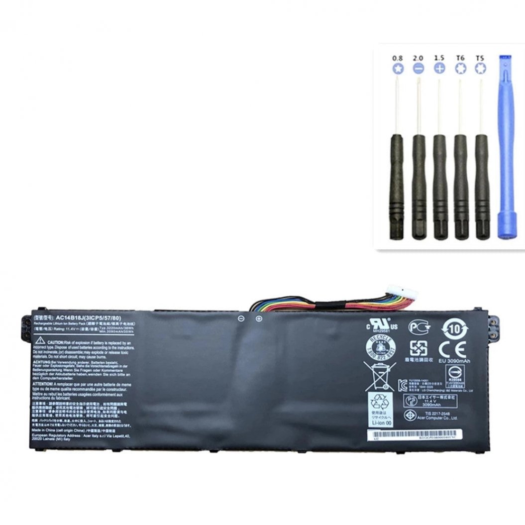 AC14B18J AC14B13J 11.4 V 36WH ラップトップバッテリー Acer Aspire ES1-511 ES1-512 V3-111P CB3-531 311 TravelMate B115 B116