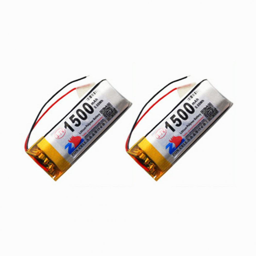 2PCS 1500mAh 3.7V 소켓 102050 리튬 폴리머 배터리 휴대용 장치 및 기기용