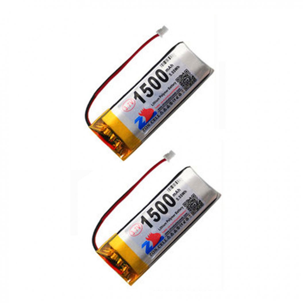 2PCS 1500mAh 3.7V MX1.25 Plug Frontal 102050 Bateria de Polímero de Lítio para Dispositivos e Instrumentos Portáteis