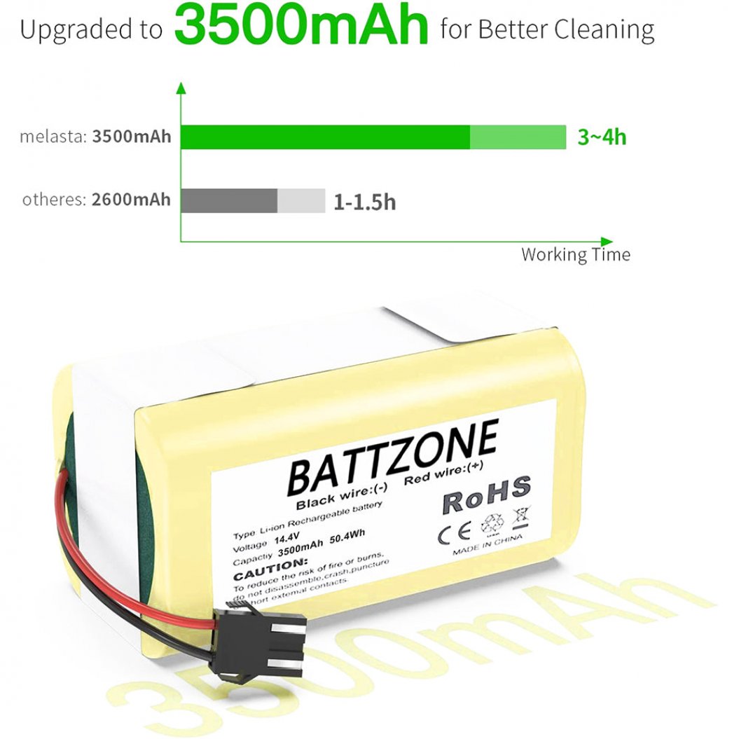 Batterie de remplacement Li-ion 14,4 V 3500 mAh pour Deebot N79 N79S DN622