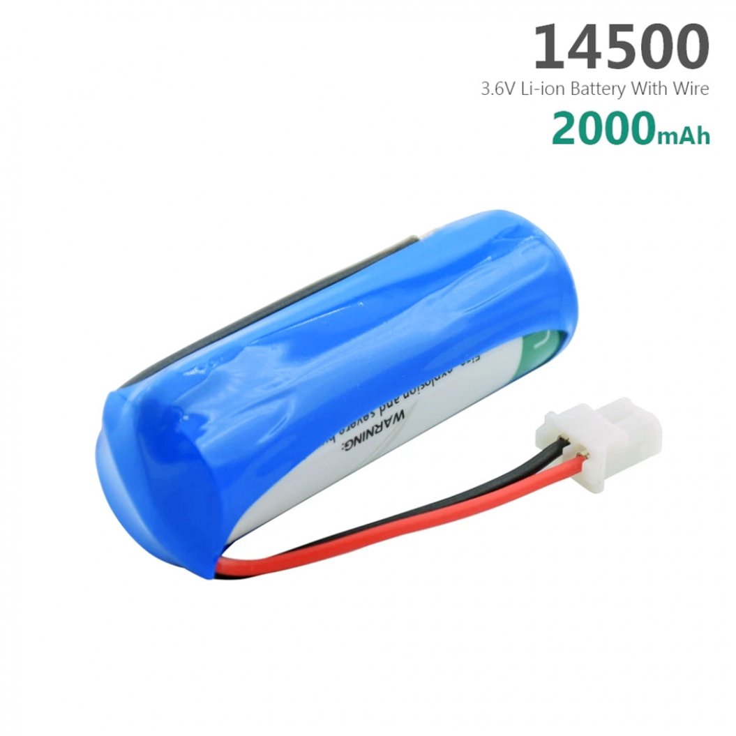 Batterie 3,6 V 14500 2000 MAh Li-SOCl2 AA ER14505 pour ordinateur Mac, télécommande, lampe de poche