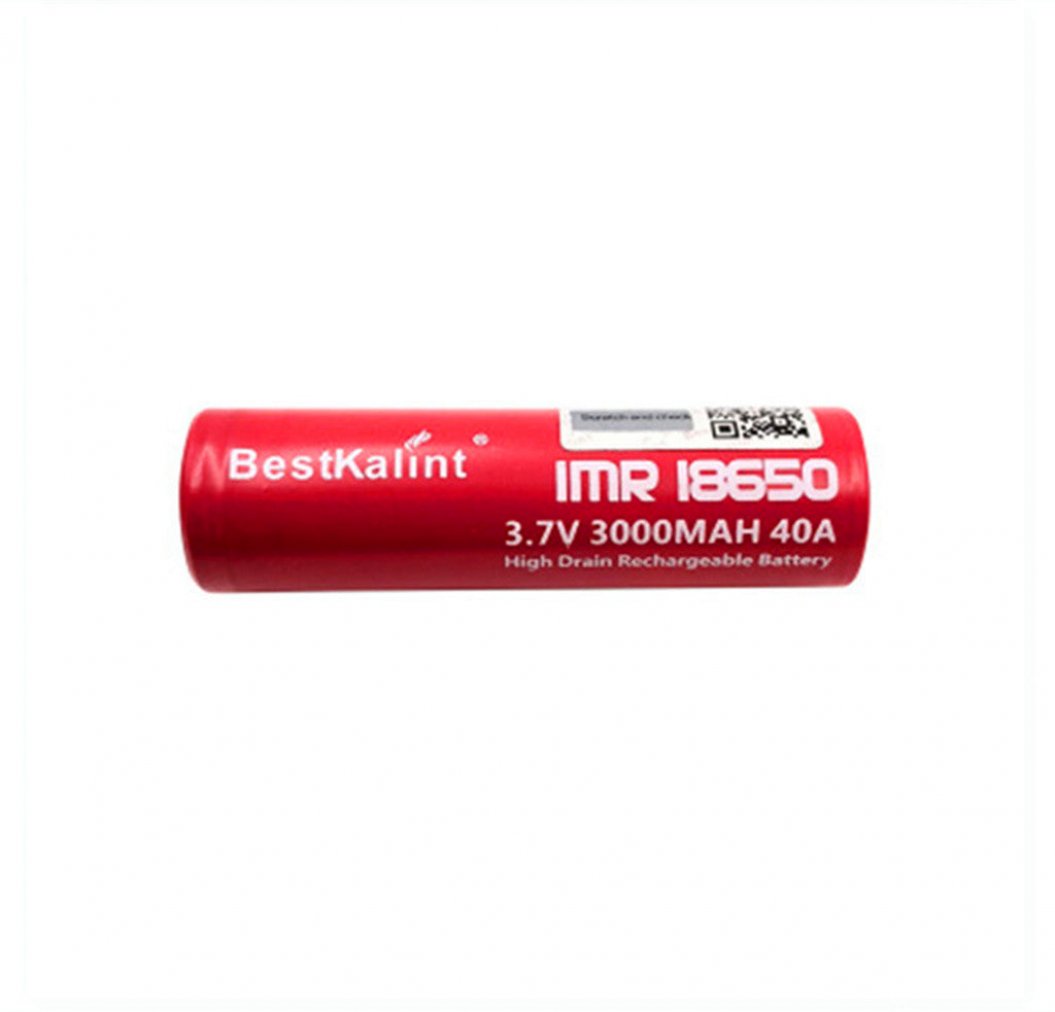 2 stuks IMR 18650 Batterij 3000 mAh 40A 3.7V Oplaadbare Batterijen met Vlakke Top voor Elektronische Apparaten