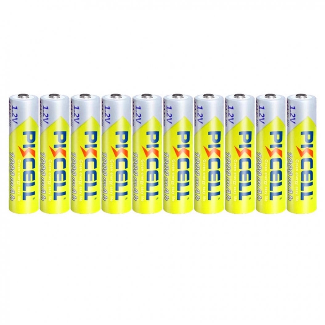 10PCS Bateria Recarregável Ni-MH AAA 1.2V 1000mAh para Lanterna, Brinquedos