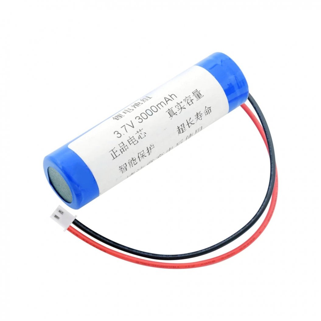 Bateria 3.7V 3000mAh 18650 Li-Ion Recarregável com Conector XH 2.54mm de 2 Pinos para RC Boat e Power Bank DIY