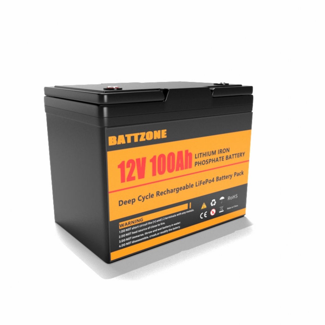 12.8V 100Ah LiFePO4 배터리 (Bluetooth BMS 포함, 보트 및 RV용, EU 세금 포함)