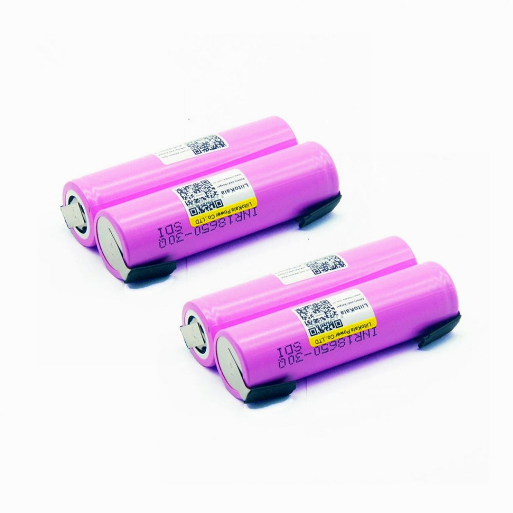 Lot de 4 batteries 18650 3000 mAh INR18650 30Q 20 A pour les entailles DIY