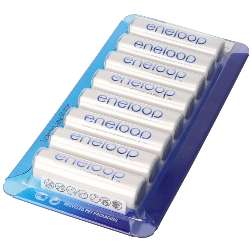 Eneloop 8 Peças 1900mAh 3UTGA Bateria AA (Pacote Único)