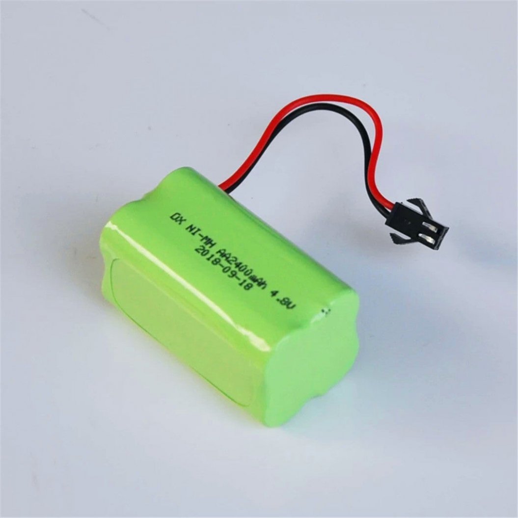 Bateria 4.8V 2400mAh Ni-MH AA para Carro de Controle Remoto, Helicóptero, Brinquedo, Luz LED e Telefone Sem Fio com Conector SM - B