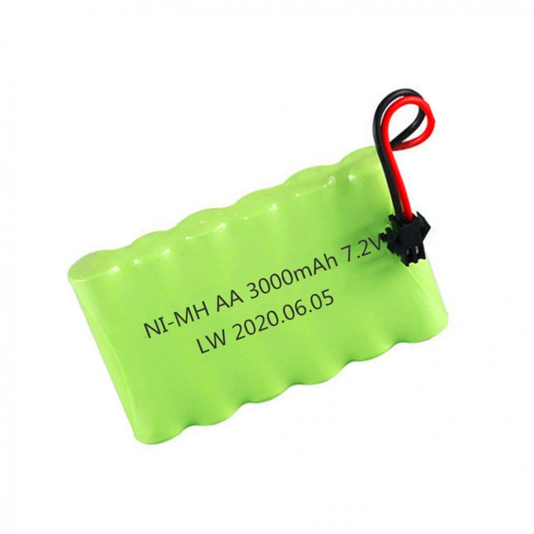 Batterie Ni-MH SM-2P 7,2 V 3000 mAh 2800 mAh pour télécommande de bateau, voiture et camion