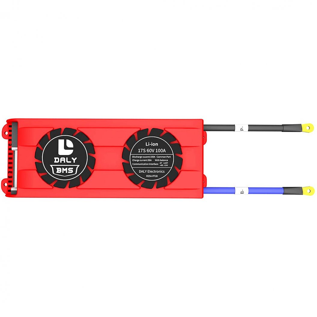 Ventilador Daly Smart Bms Li-ion 17S 60V 100A con Bluetooth 33 65 184