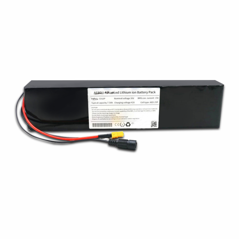 Batterie lithium-ion 10S3P 36V 7,5Ah 8Ah 18650 pour vélos électriques, scooters, etc.