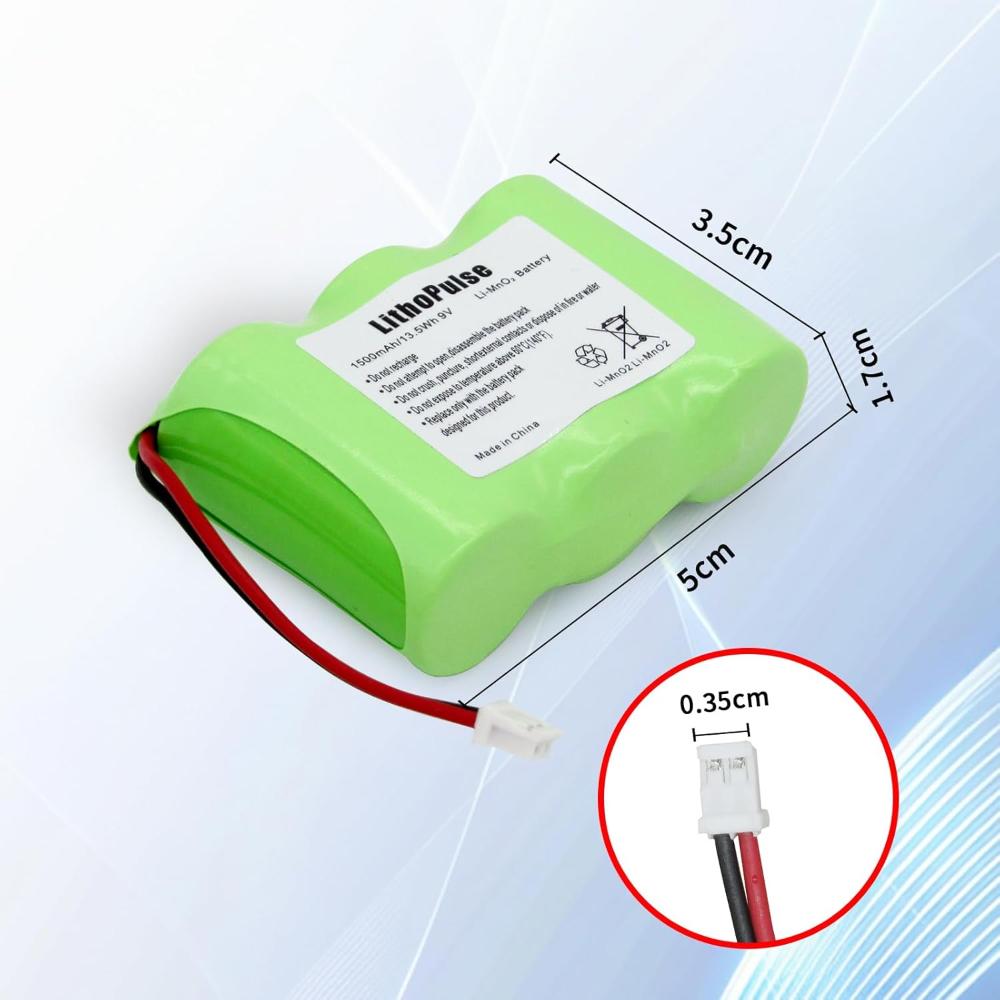 9V 1500mAh PLB-375 Battery Replacement Compatible with ACR Resqlink Personal Locator Beacon A3-06-2703