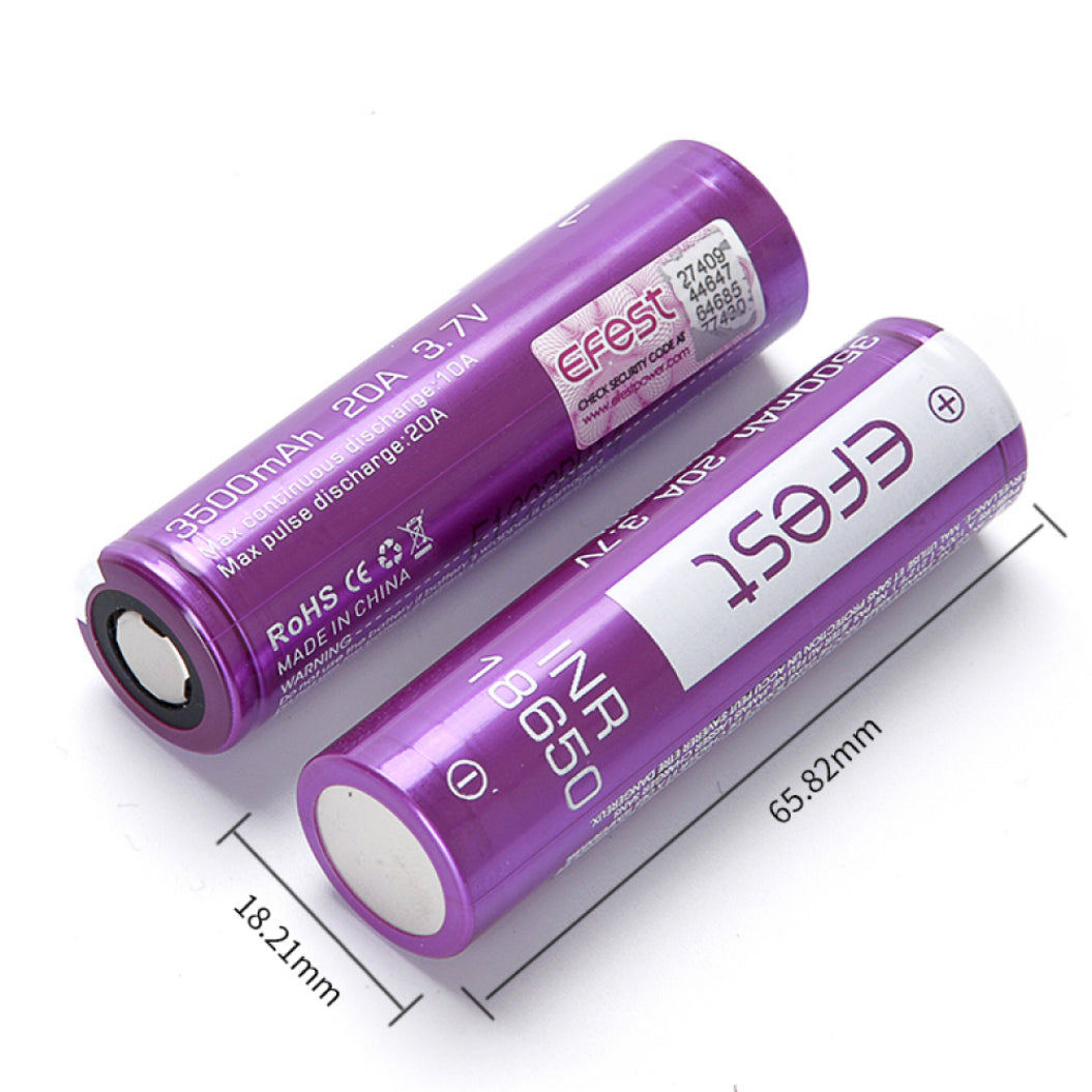2pcs 18650 3.7V 3500mAh Li-Ion Battery Rechargeable for Power Bank Flashlight Lithium Battery Pack