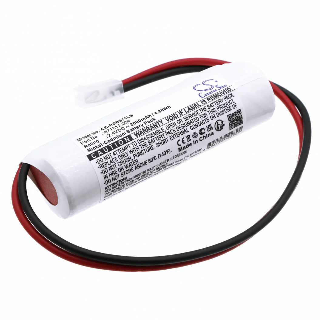 2.4V 2000mAh Replacement Battery For Elubat Swiss 275602 Emergency Light