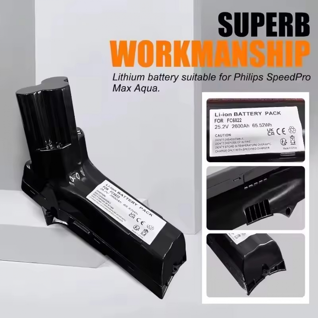 25.2V 3000mah Replacement Battery for Philips Vacuum Cleaner Fc6823/22 6908 SpeedPro Max