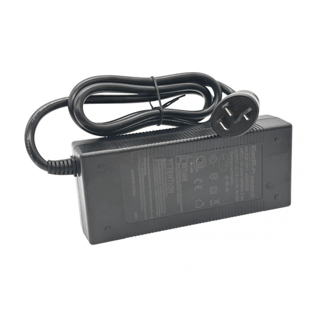 42V 2A Ebike Charger with Bosch Connector for 36V 2A Lithium Battery Electric Scooter Charger