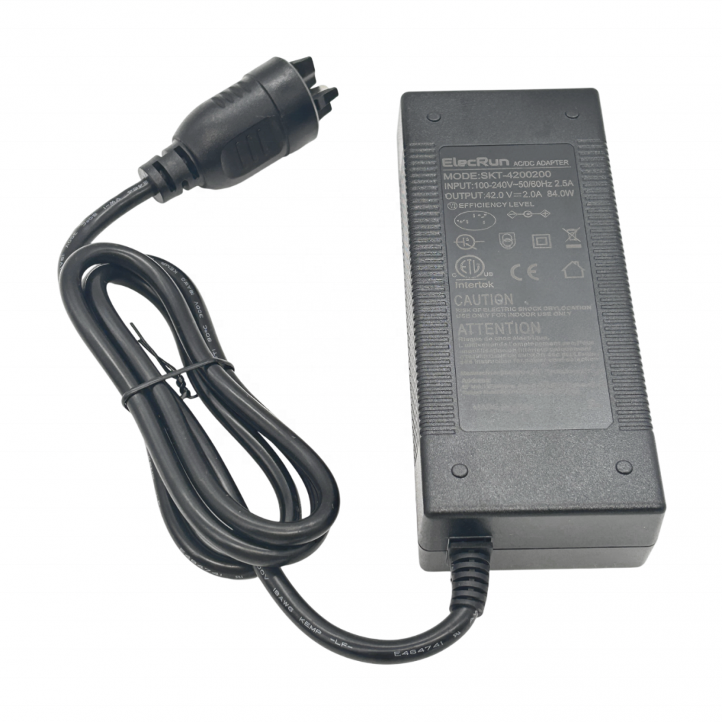 42V 2A Ebike Charger with Bosch Connector for 36V 2A Lithium Battery Electric Scooter Charger