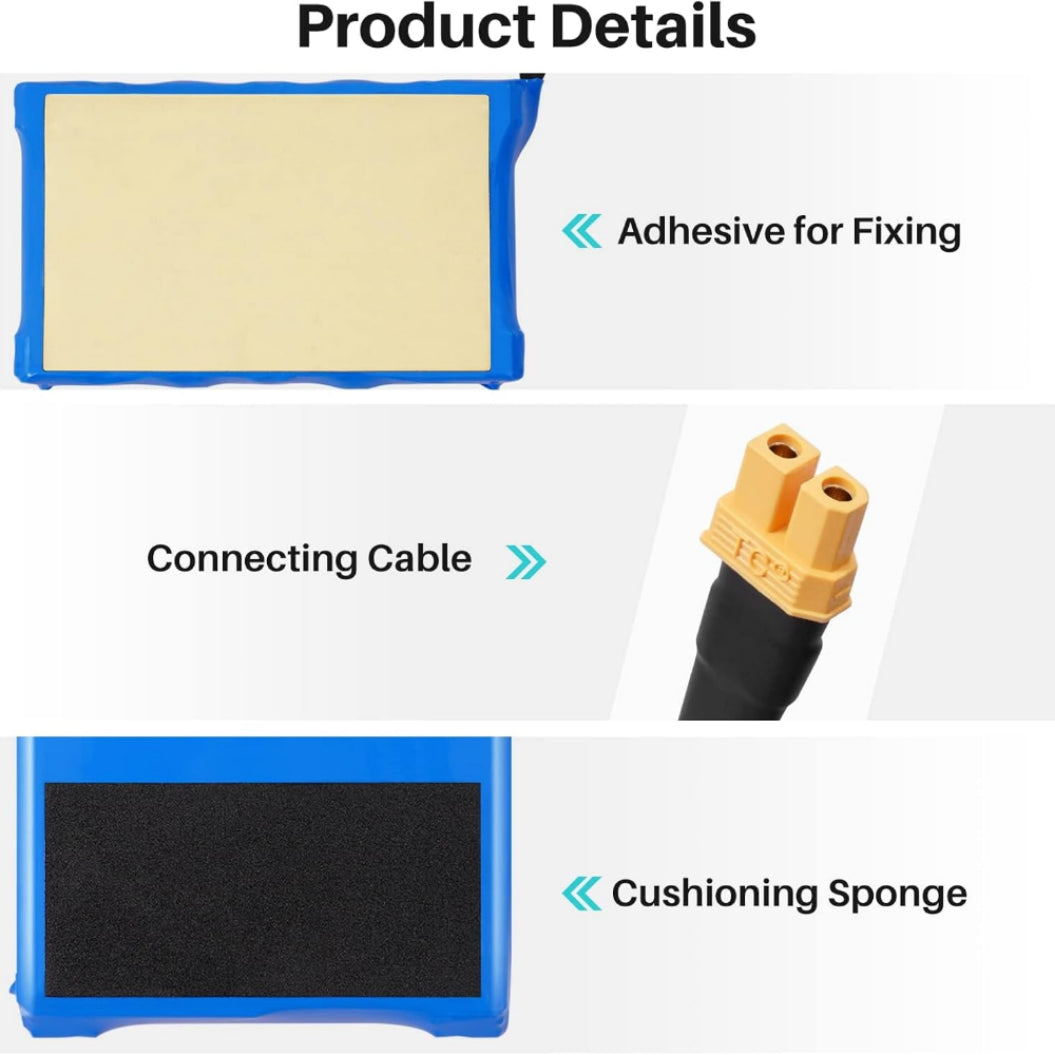 Bateria Substituta 21.6V 2.5Ah para Patinete Elétrico Infantil E9/E9 Pro/E9 Apex