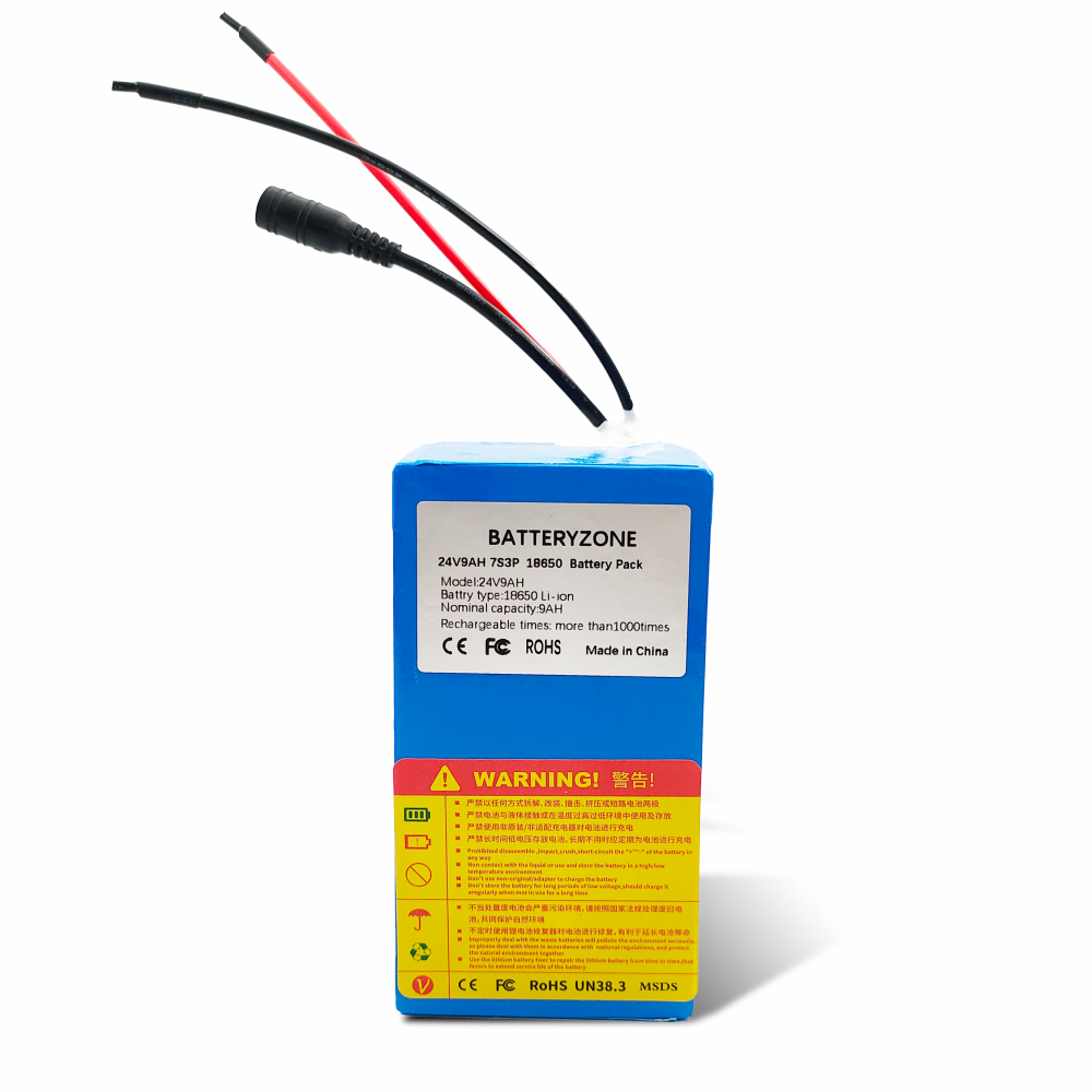 Batería 24V 6Ah 7S3P 18650 29,4V con BMS para bicicleta eléctrica 29,4V 2A Cargador incluido